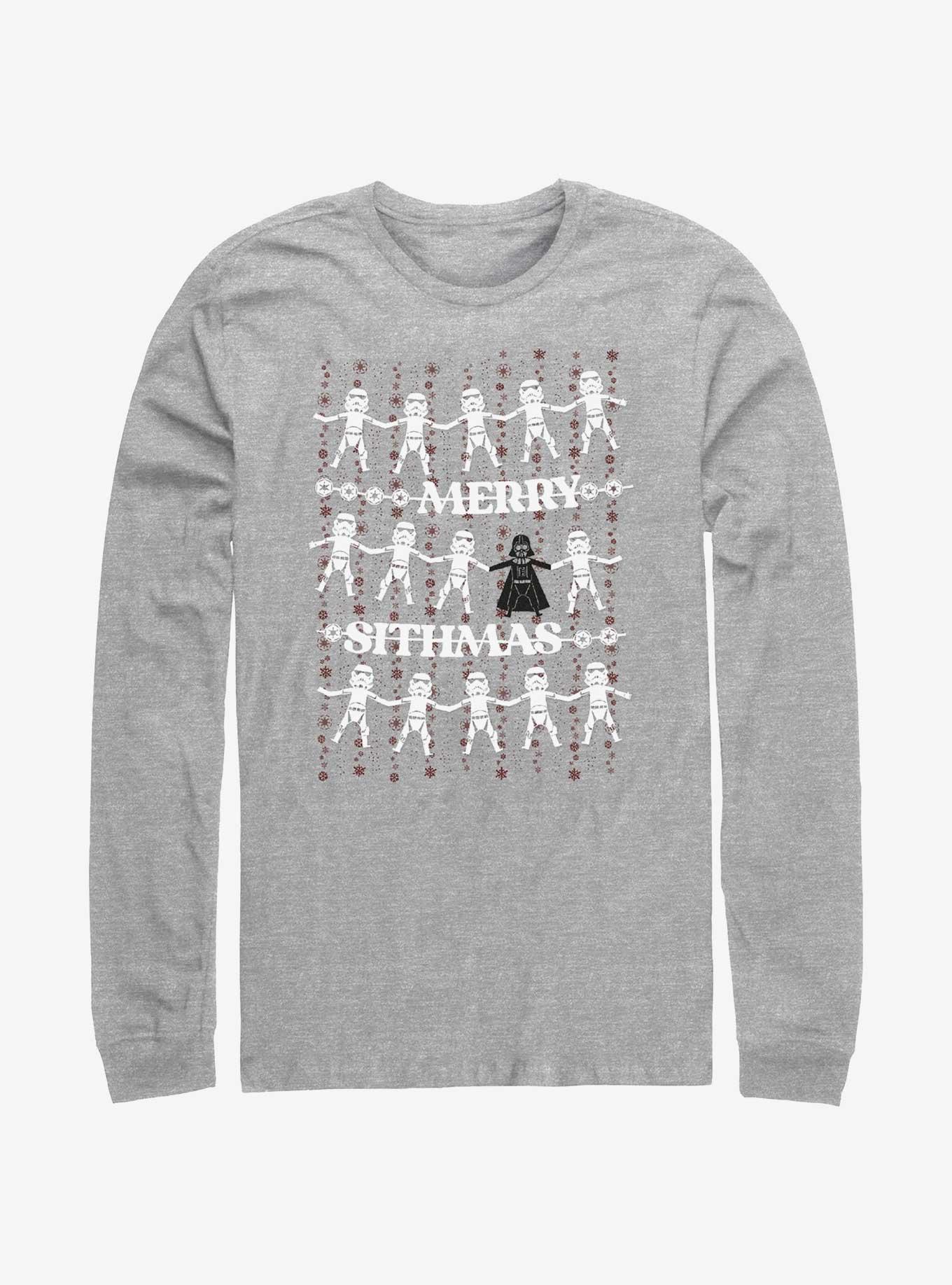 Star Wars Paper Troopers Merry Sithmas Long-Sleeve T-Shirt, ATH HTR, hi-res