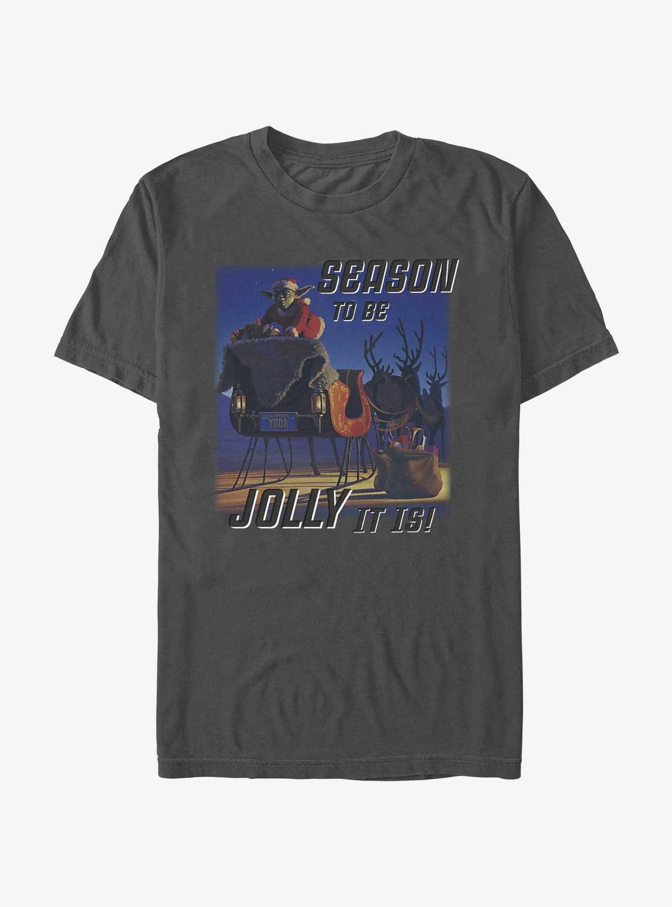 Star Wars Santa Yoda Jolly It Is T-Shirt, CHARCOAL, hi-res