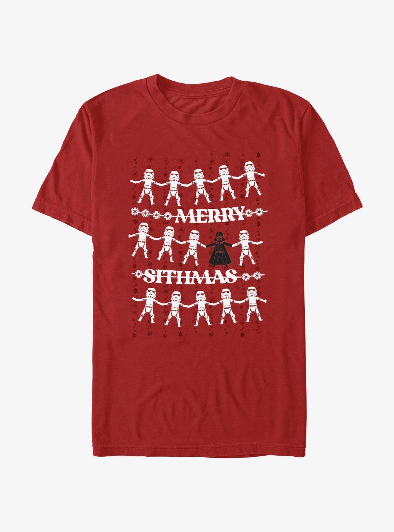 Star Wars Paper Troopers Merry Sithmas T-Shirt, RED, hi-res