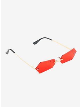 Red Hexagon Sunglasses, , hi-res