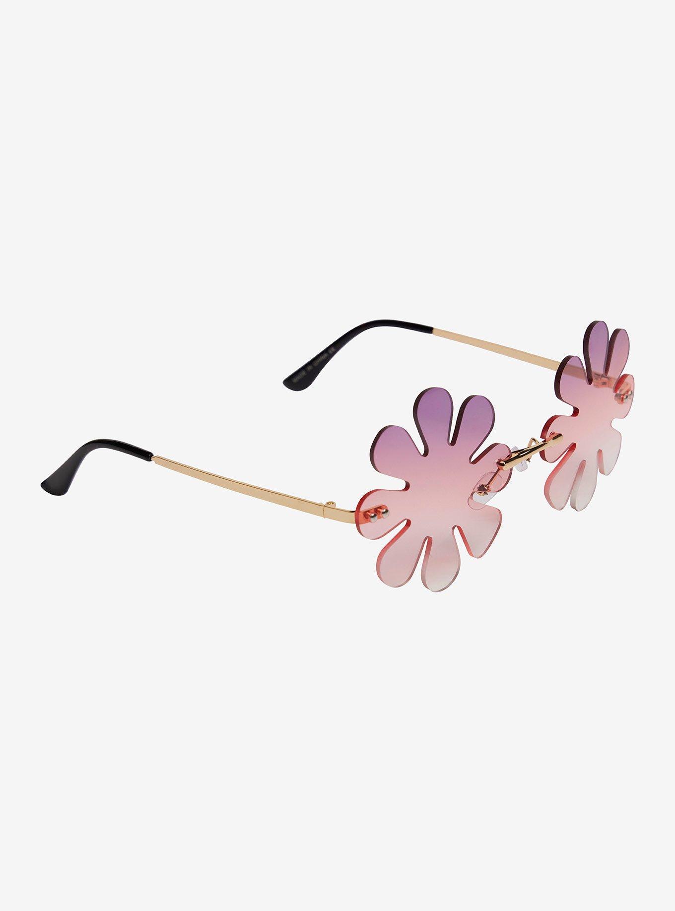 Pink & Purple Gradient Flower Sunglasses, , hi-res
