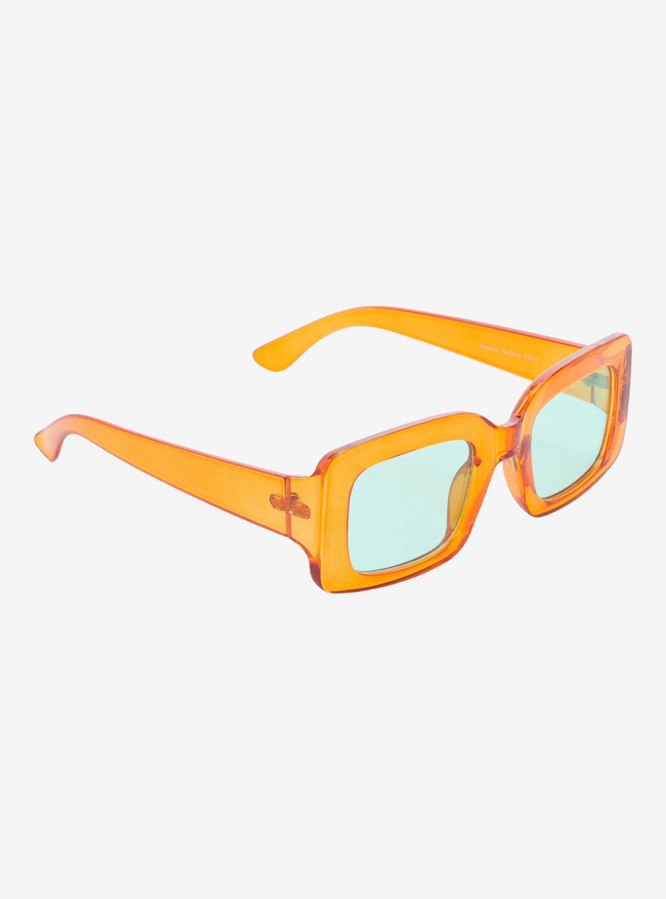 Orange Rectangular Sunglasses, , hi-res