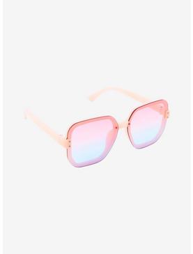 Pastel Pink & Purple Gradient Square Sunglasses, , hi-res
