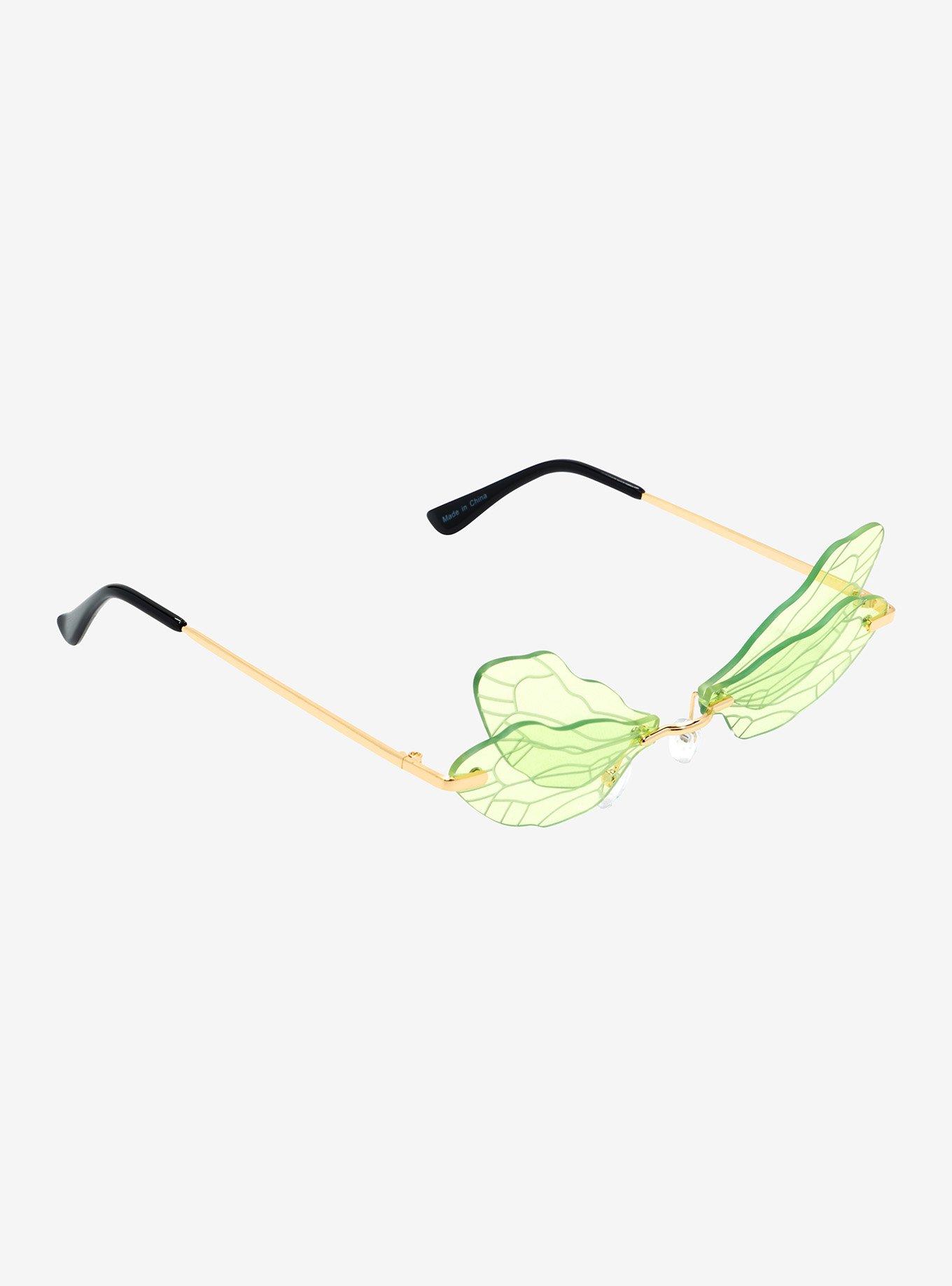 Green Butterfly Wing Sunglasses, , hi-res