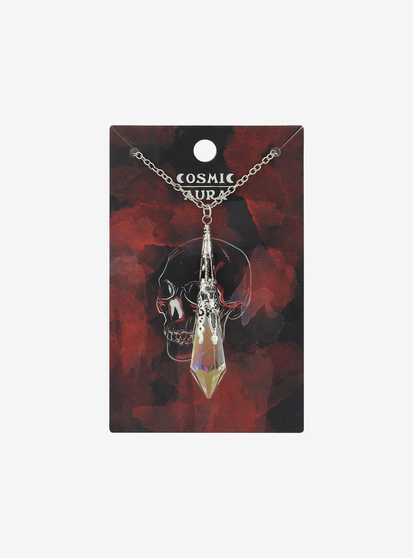 Ornate Clear Crystal Pendant Necklace | Hot Topic