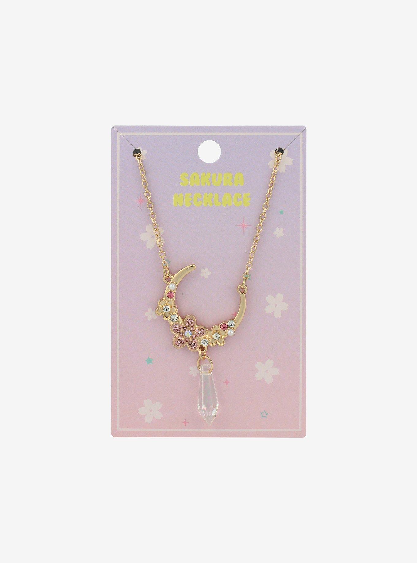 Sakura Moon Crystal Necklace, , hi-res