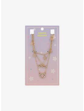 Sakura Heart Angel Wing Necklace Set, , hi-res