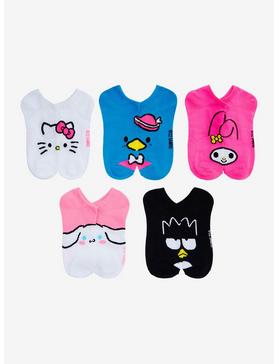 Hello Kitty And Friends Face No-Show Socks 5 Pair, , hi-res