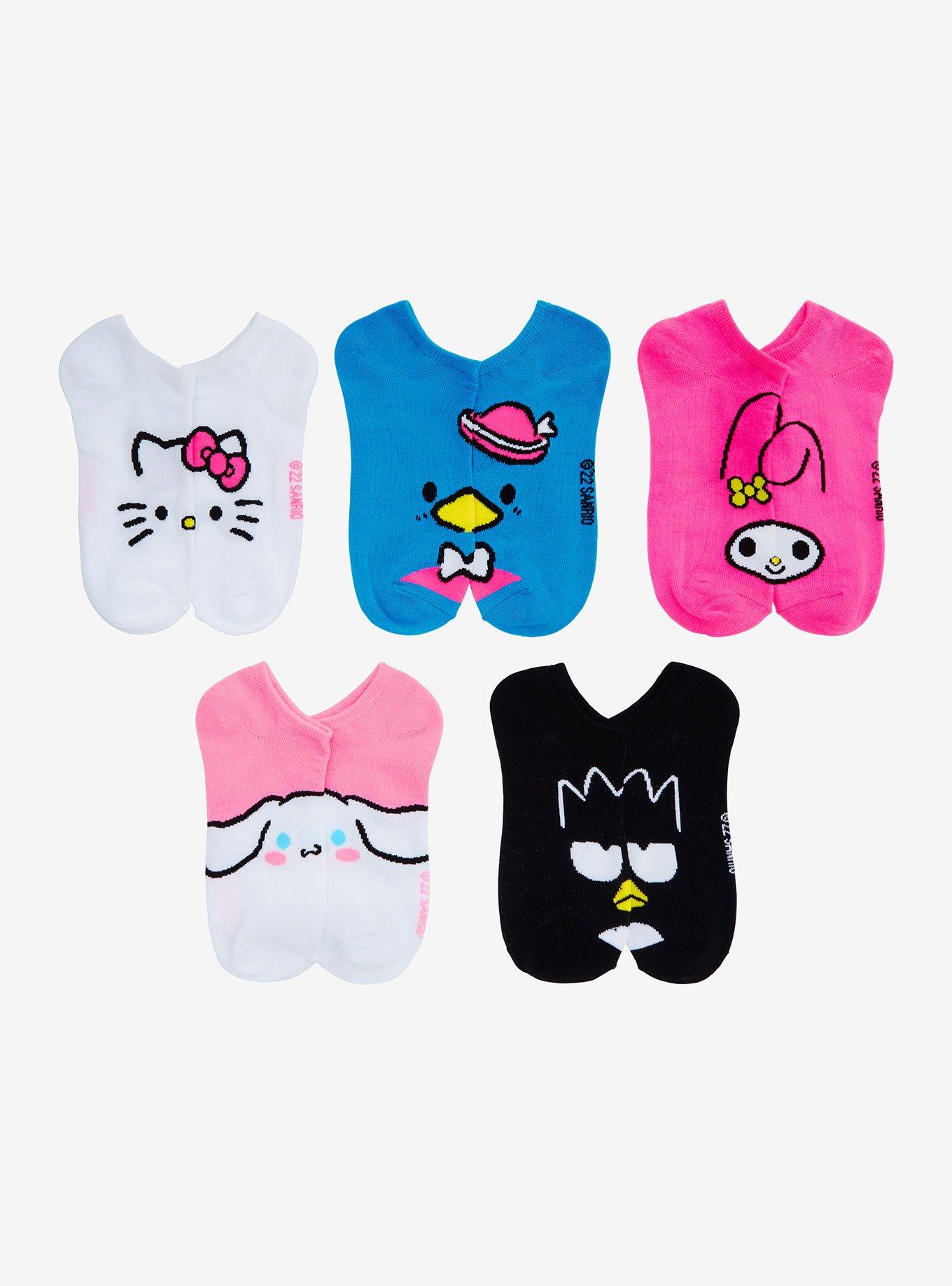 Hello Kitty And Friends Face No-Show Socks 5 Pair, , hi-res