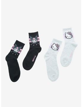 Hello Kitty & Kuromi Crew Sock Set 2 Pair, , hi-res