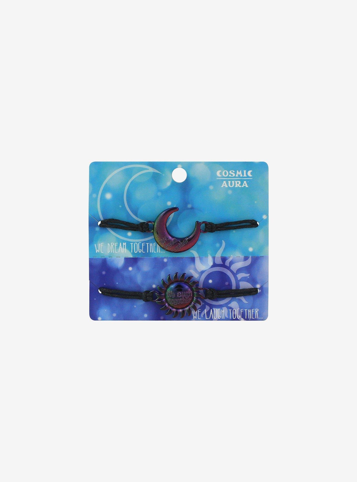 Dark Anodized Sun & Moon Best Friend Bracelet Set, , hi-res