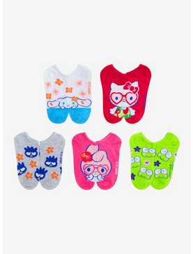 Hello Kitty And Friends Floral No-Show Socks 5 Pair, , hi-res