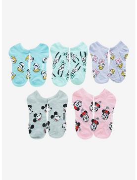 Disney Mickey Mouse And Friends Classic No-Show Socks 5 Pair, , hi-res