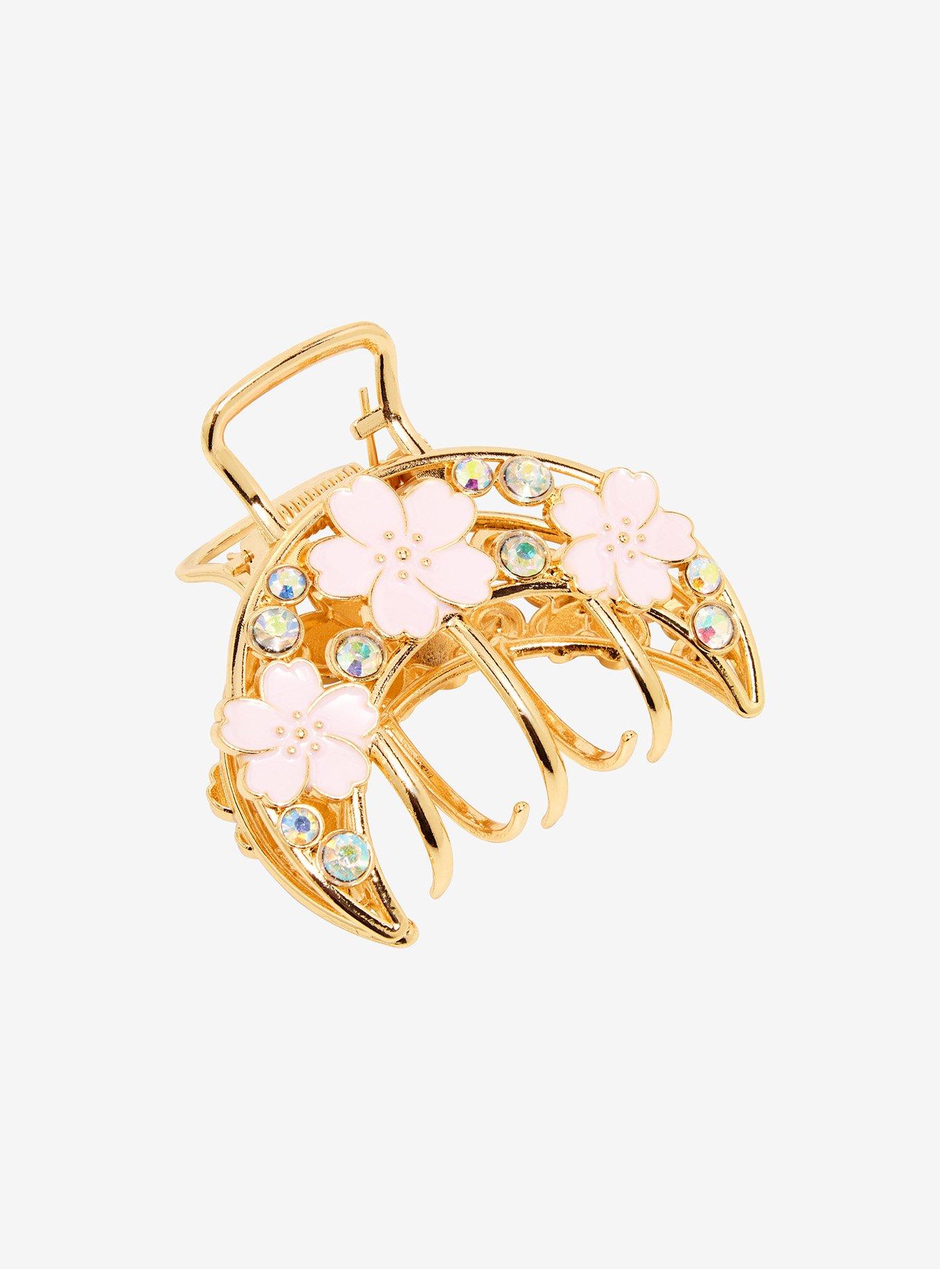 Moon Floral Claw Clip
