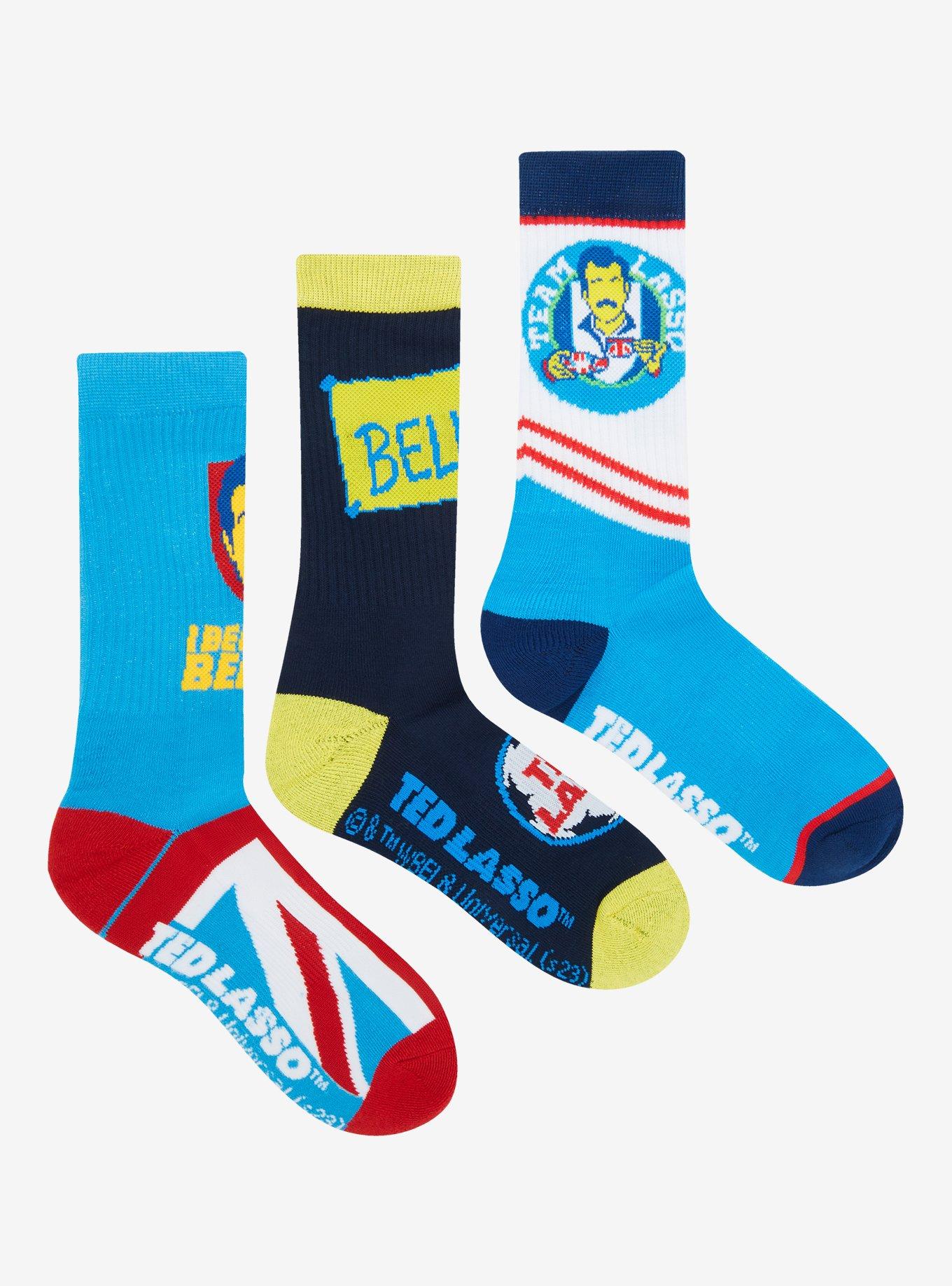 Ted Lasso Crew Socks 3 Pair Hot Topic