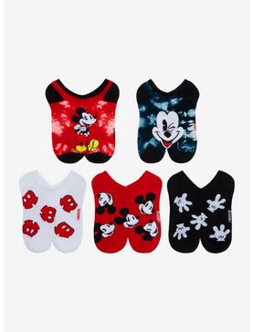 Disney Classic Mickey Mouse Tie-Dye No-Show Socks 5 Pair, , hi-res