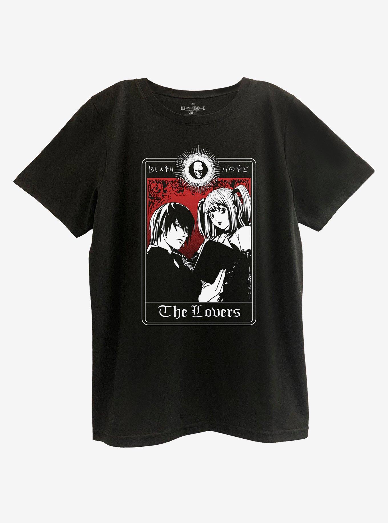 Death Note Lovers Tarot Card Boyfriend Fit Girls T-Shirt, MULTI, hi-res