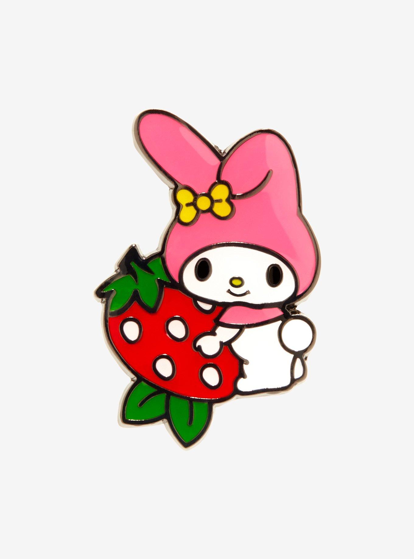 My Melody Strawberry Enamel Pin, , hi-res