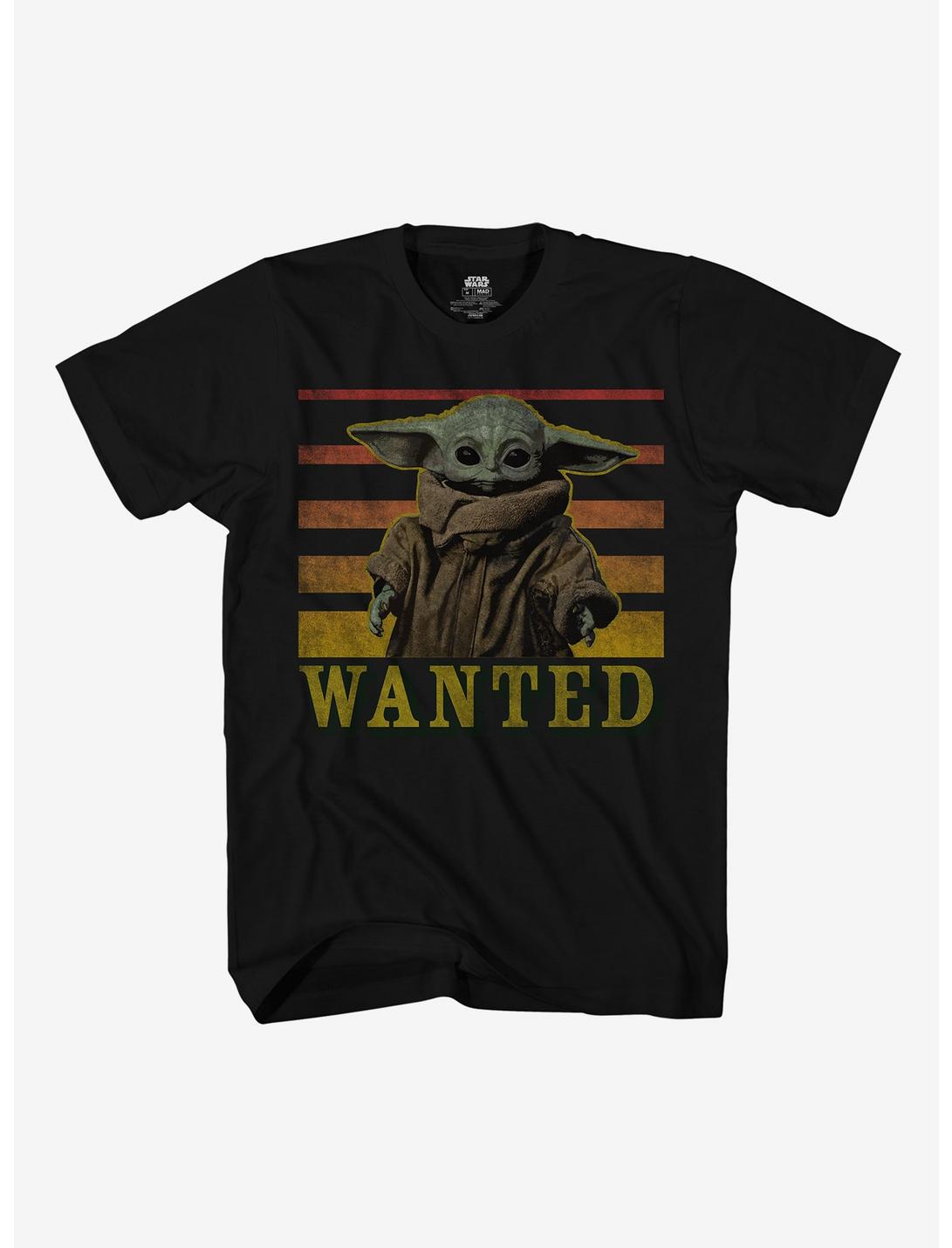 Star Wars The Mandalorian Wanted Grogu T-Shirt, BLACK, hi-res