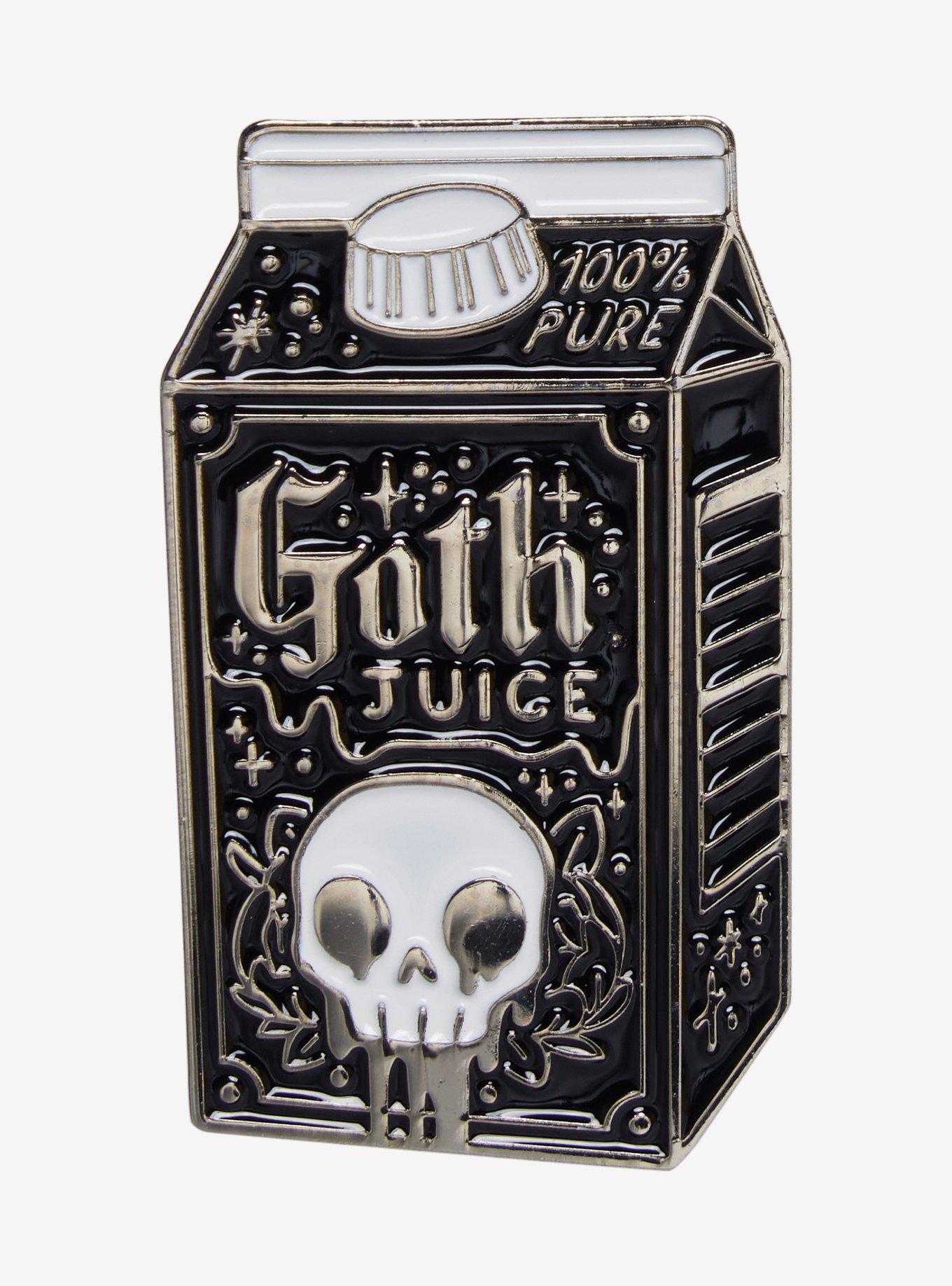 Goth Juice Carton Enamel Pin
