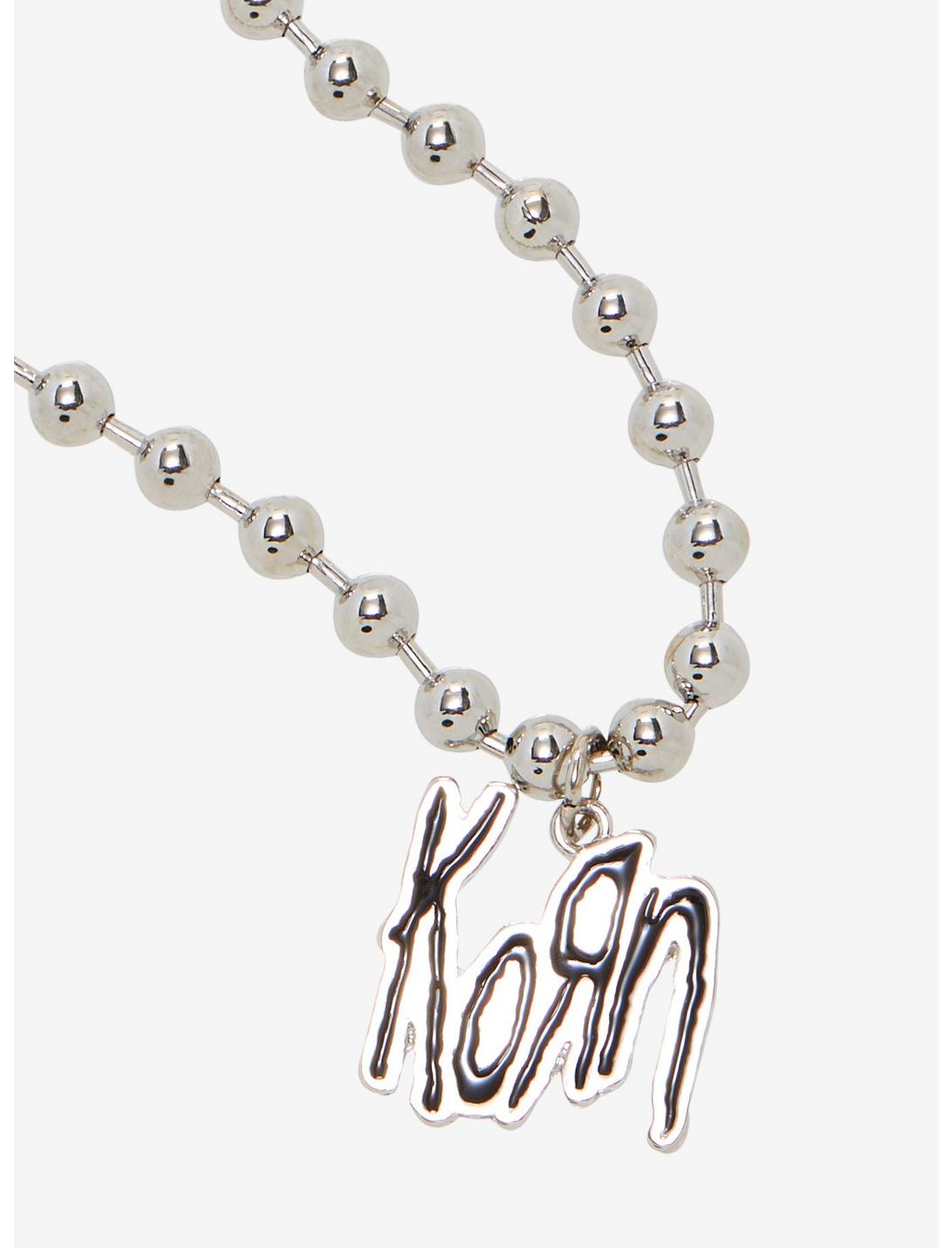Korn Ball Chain Pendant Necklace | Hot Topic Korn Ball Chain Pendant Necklace | Hot Topic