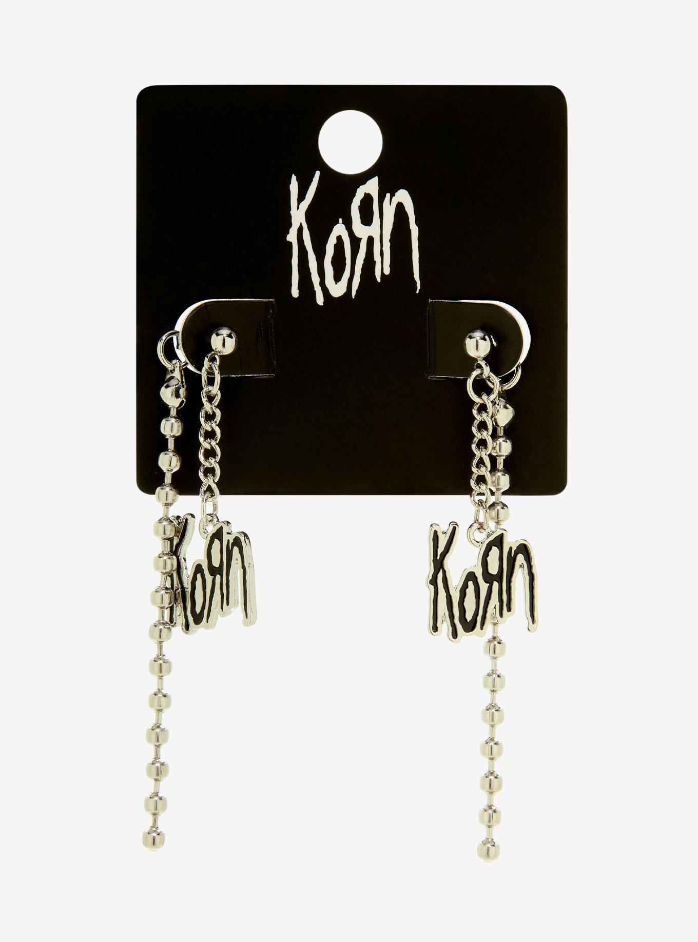 Korn Ball Chain Front/Back Earrings, , hi-res