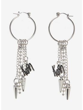 Korn Spike Chain Mini Hoop Earrings, , hi-res