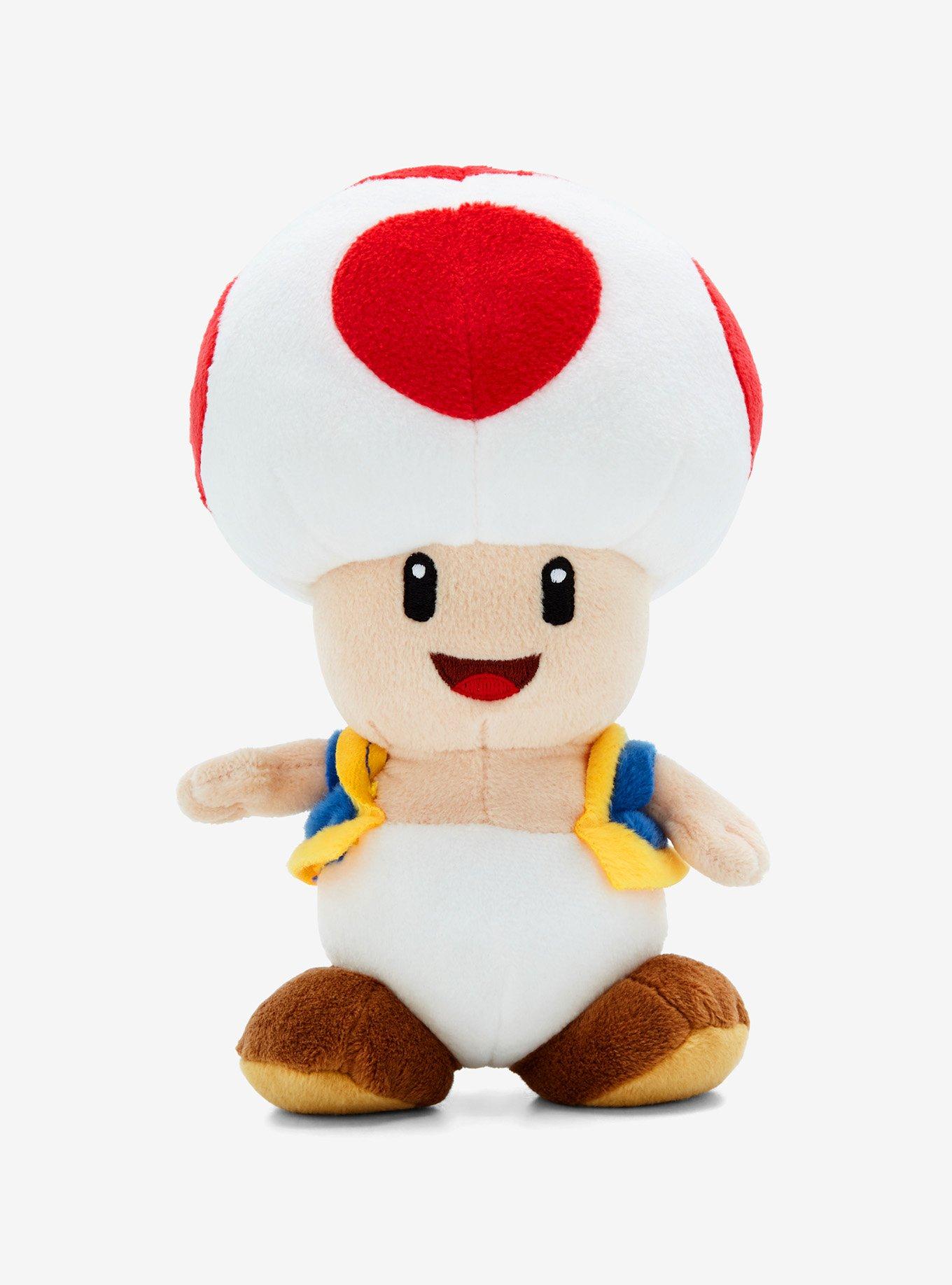 Super Mario Bros Toad Smiling 8 Inch Plush Boxlunch 8478