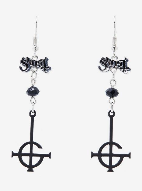 Ghost Grucifix Drop Earrings Hot Topic