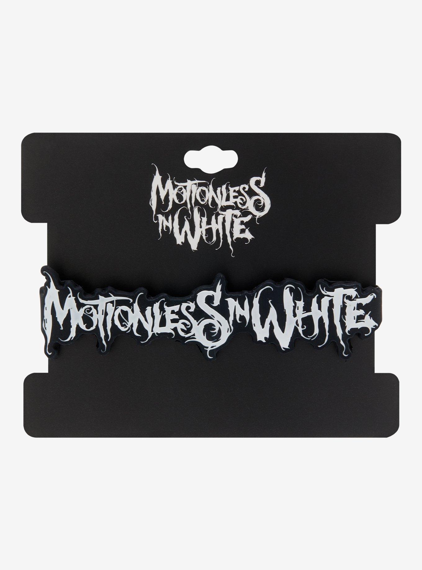 Motionless In White Logo Rubber Bracelet Hot Topic