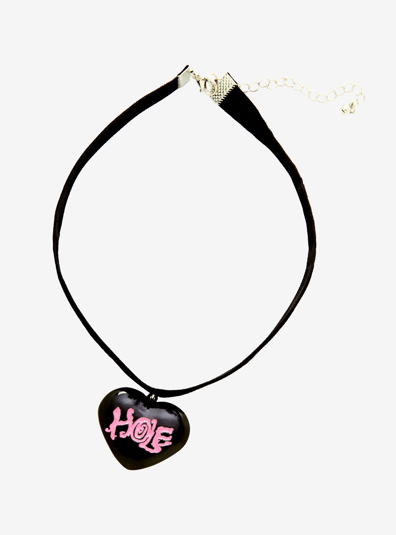 Hole Heart Velvet Choker, , hi-res