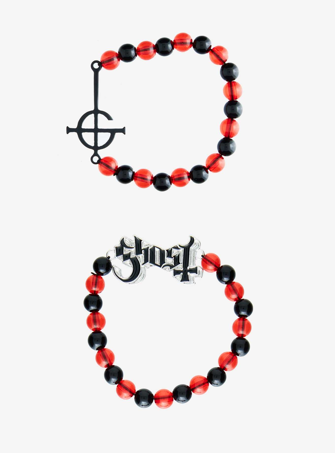 Ghost Grucifix Logo Beaded Bracelet Set, , hi-res