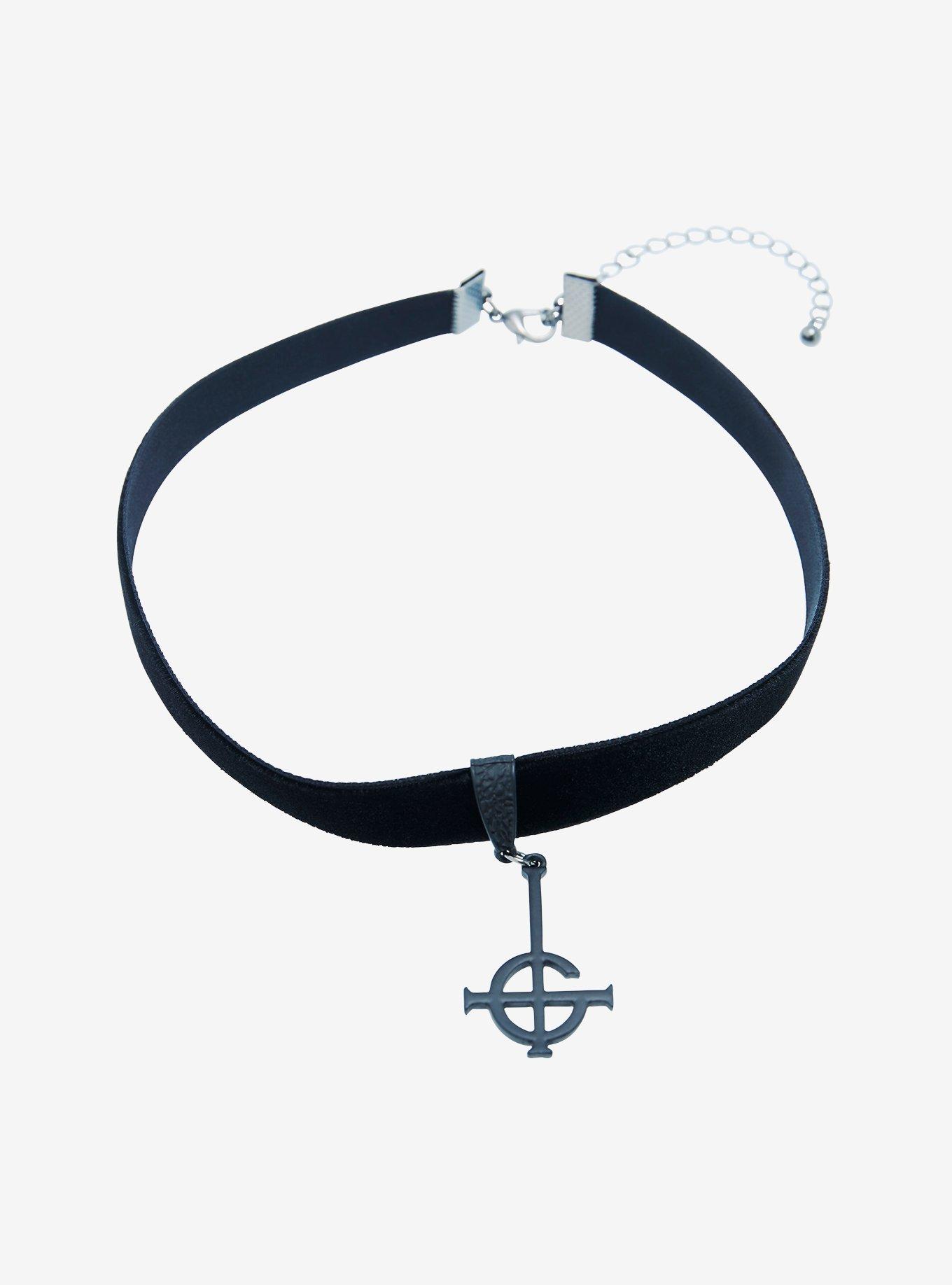 Ghost Grucifix Logo Choker, , hi-res