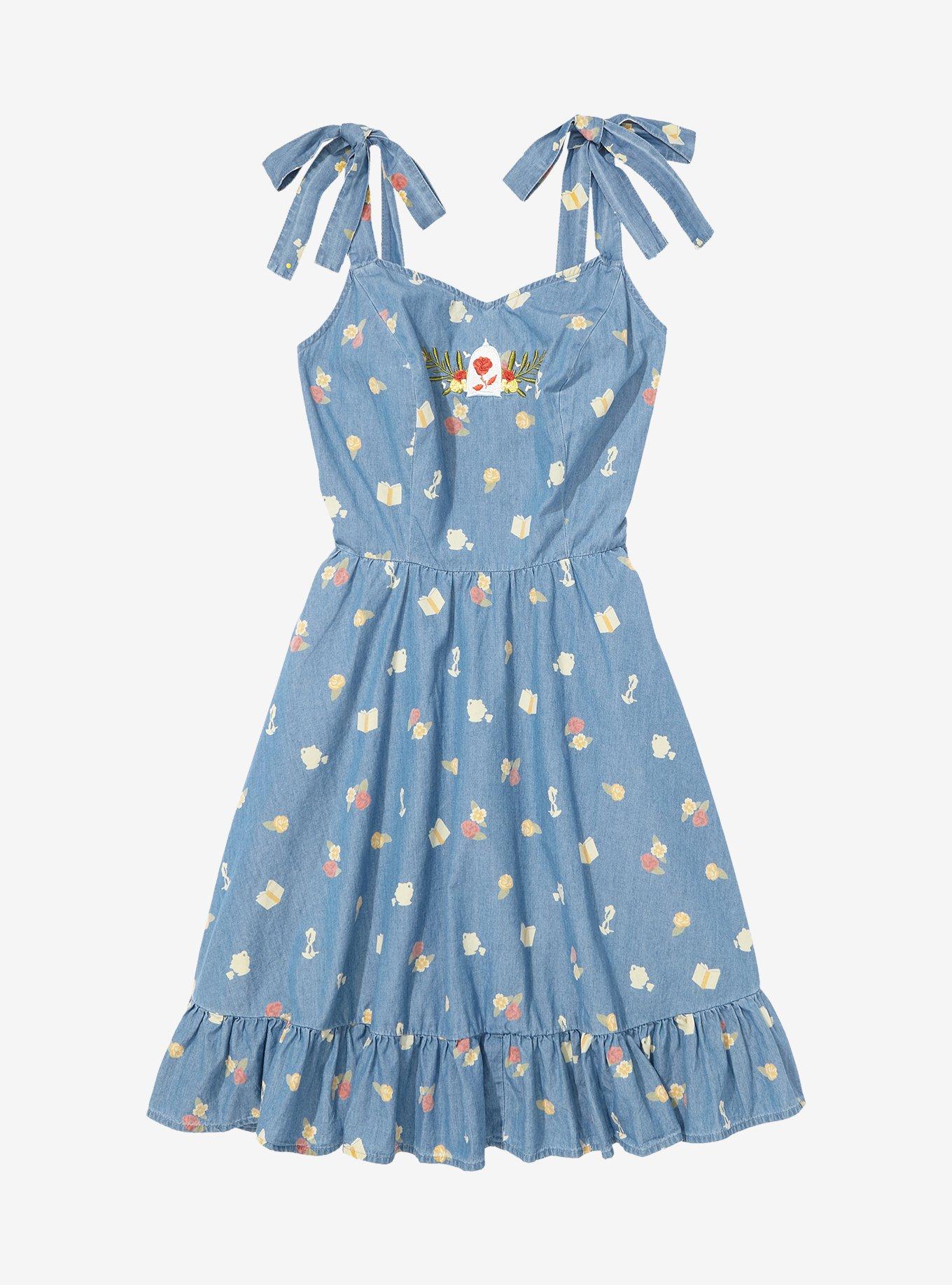 Disney Beauty and the Beast Icons Tank Dress - BoxLunch Exclusive, DENIM, hi-res