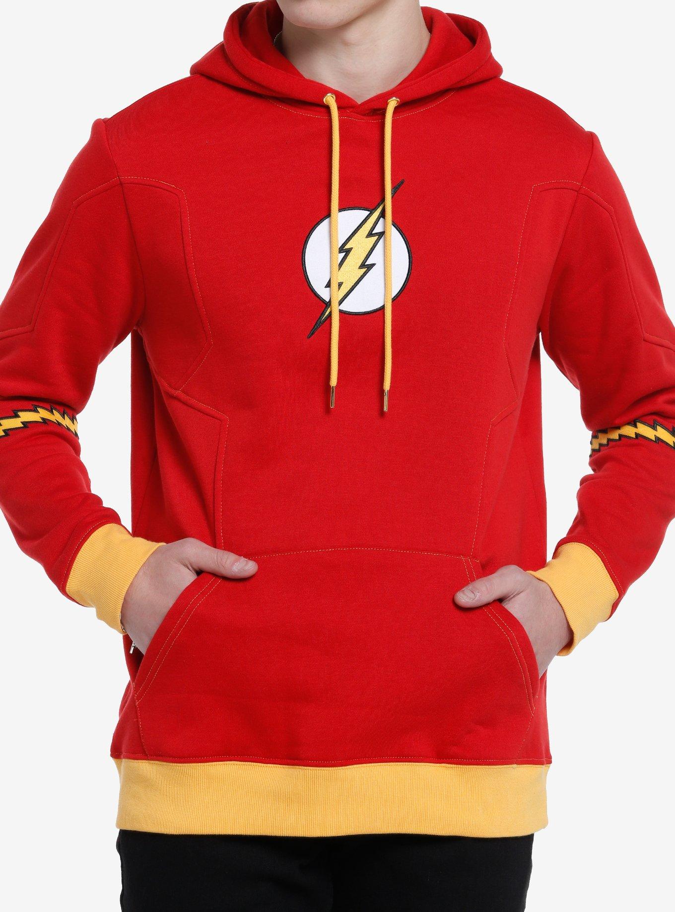 DC Comics The Flash Logo Cosplay Hoodie, RED, hi-res