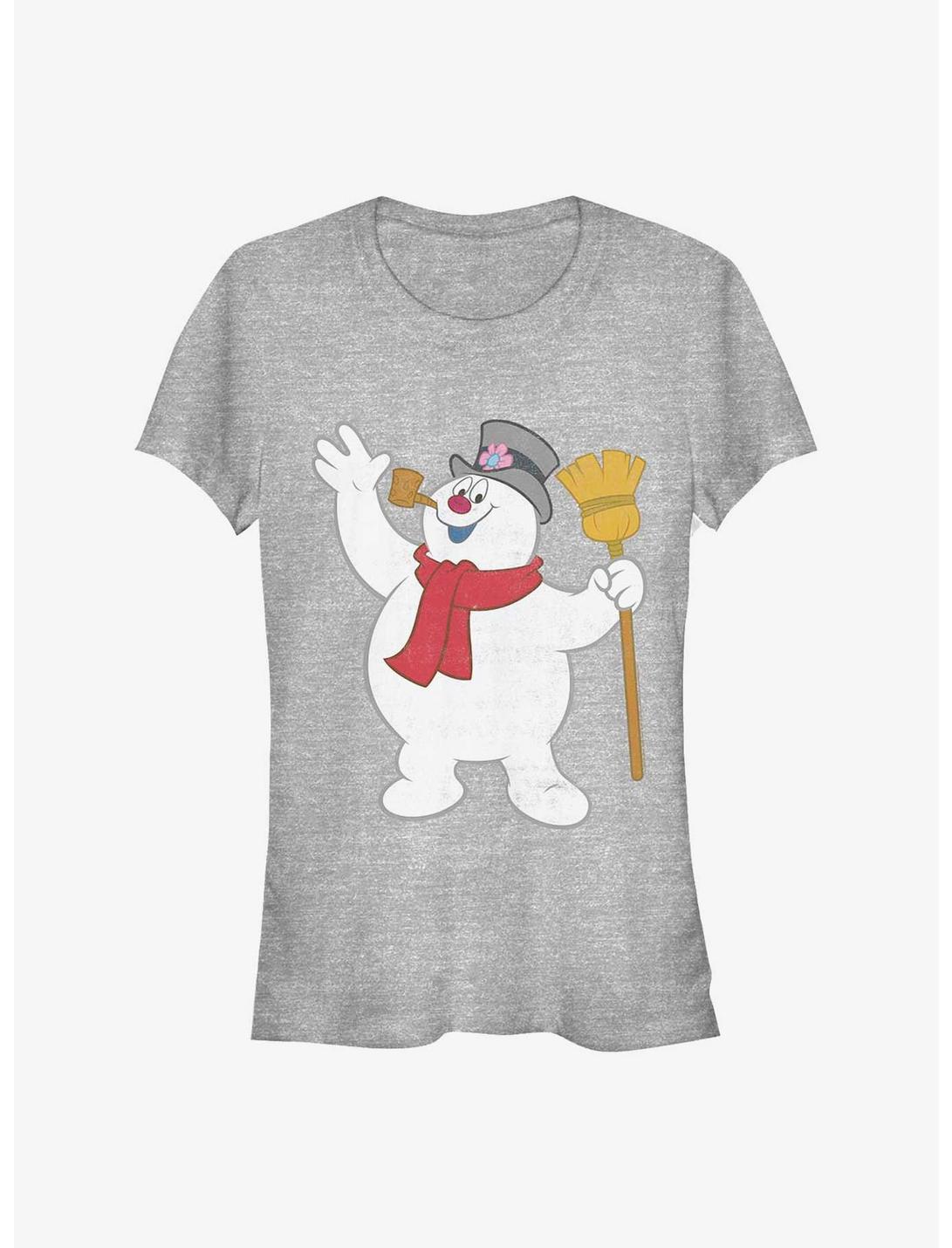 Frosty The Snowman Classic Snowman Girls T-Shirt, ATH HTR, hi-res