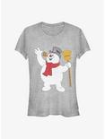 Frosty The Snowman Classic Snowman Girls T-Shirt, ATH HTR, hi-res