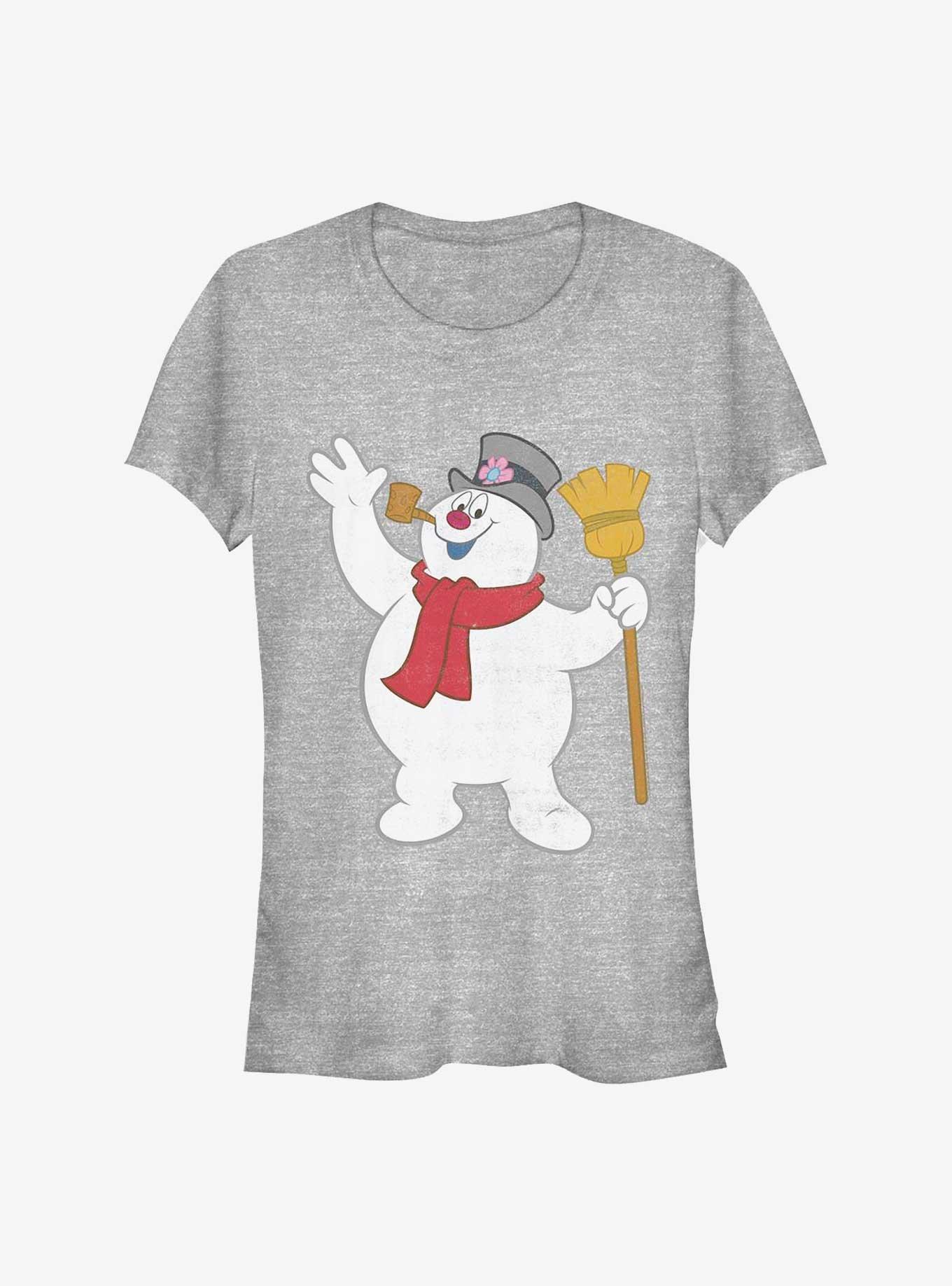 Frosty The Snowman Classic Snowman Girls T-Shirt, ATH HTR, hi-res