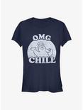 Frosty The Snowman Omg Chill Girls T-Shirt, NAVY, hi-res