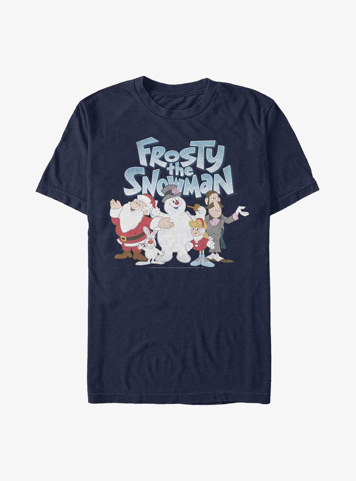 Frosty The Snowman Group Shot T-Shirt, NAVY, hi-res