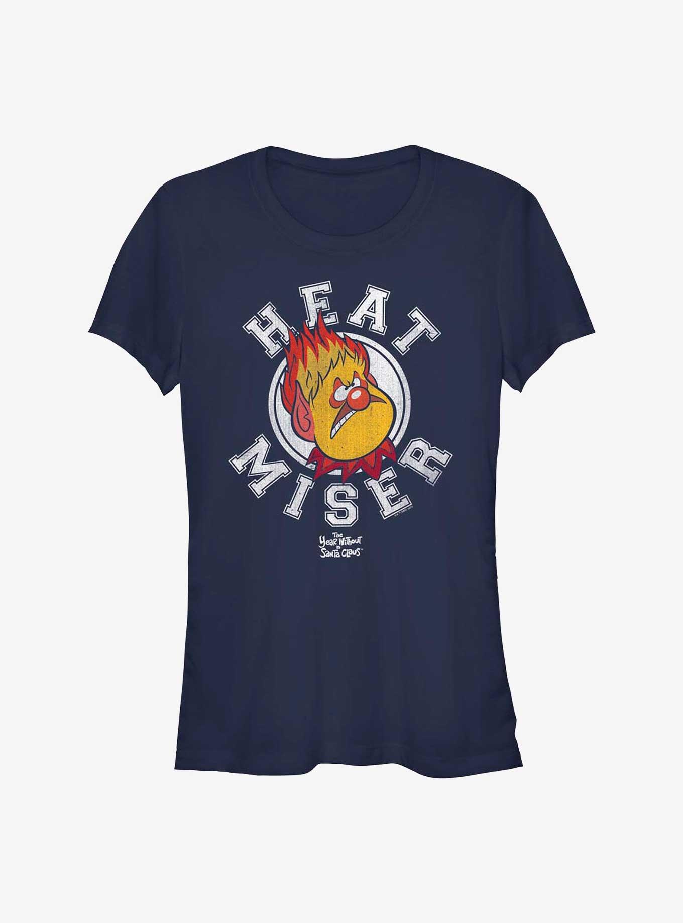 The Year Without A Santa Claus Heat Miser Badge Girls T-Shirt, NAVY, hi-res
