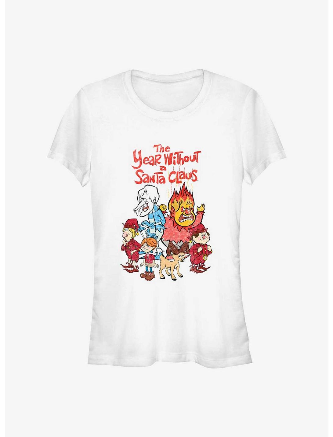 The Year Without A Santa Claus Logo Group Girls T-Shirt, WHITE, hi-res