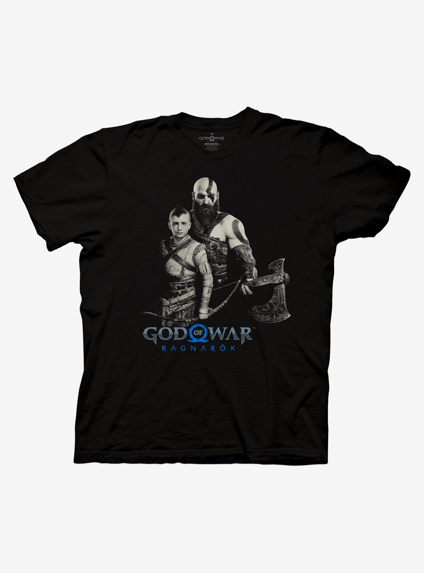 New God of War Ragnarok Art Kratos Tyr Odin thor Atreus Game T-Shirt boys t