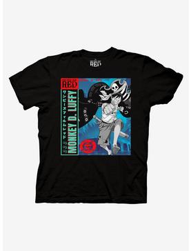 Plus Size One Piece Film: Red Luffy Record Cover T-Shirt, , hi-res