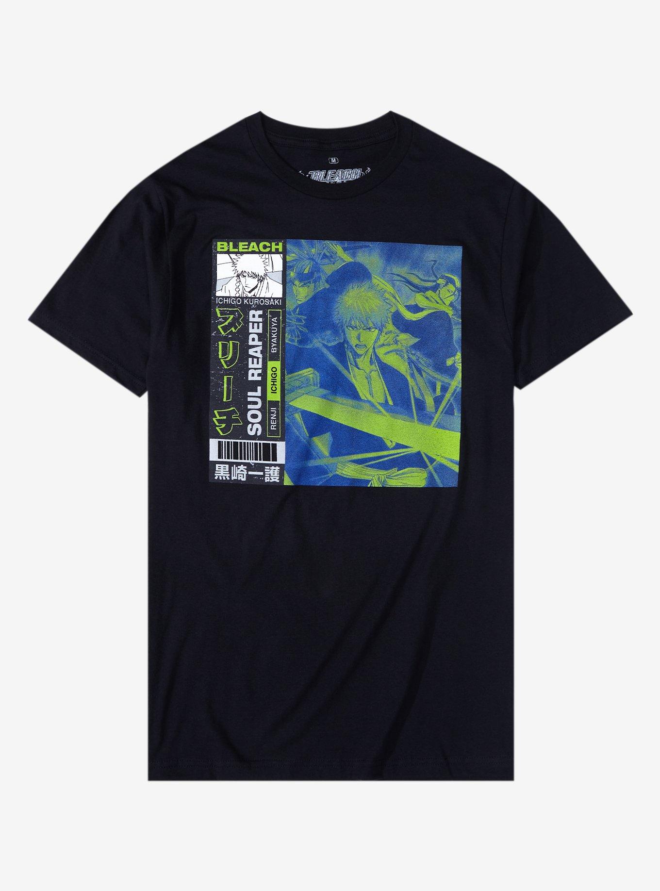 BLEACH Ichigo Record Cover T-Shirt, BLACK, hi-res