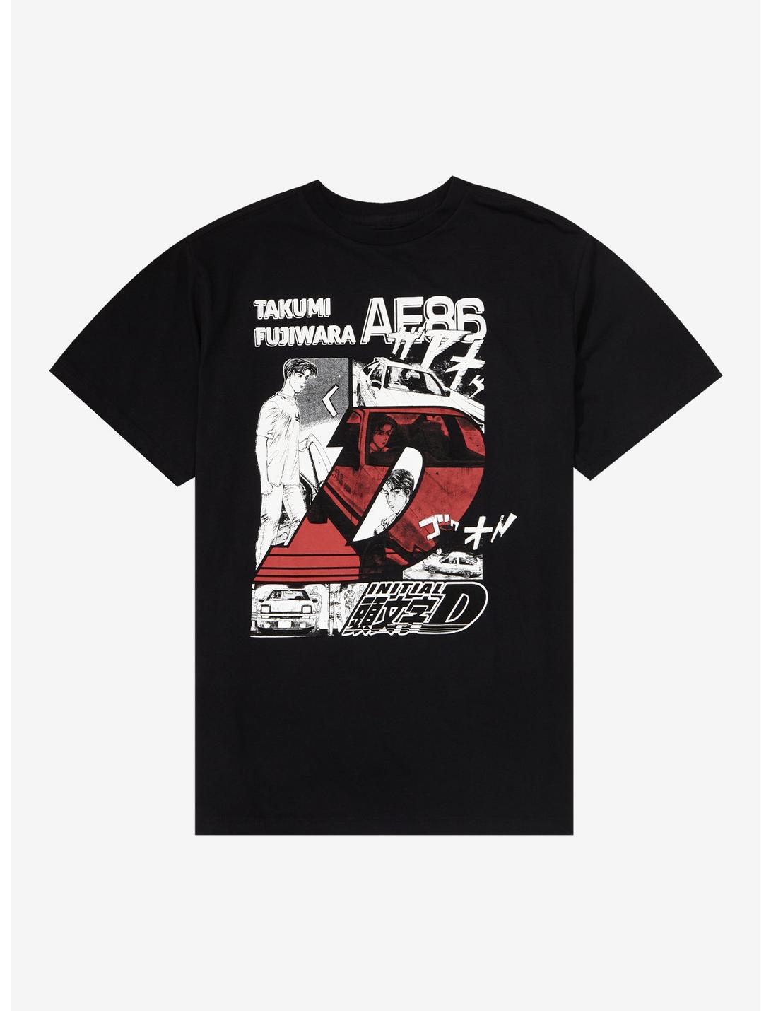 Initial D AE86 Takumi Fujiwara T-Shirt, BLACK, hi-res