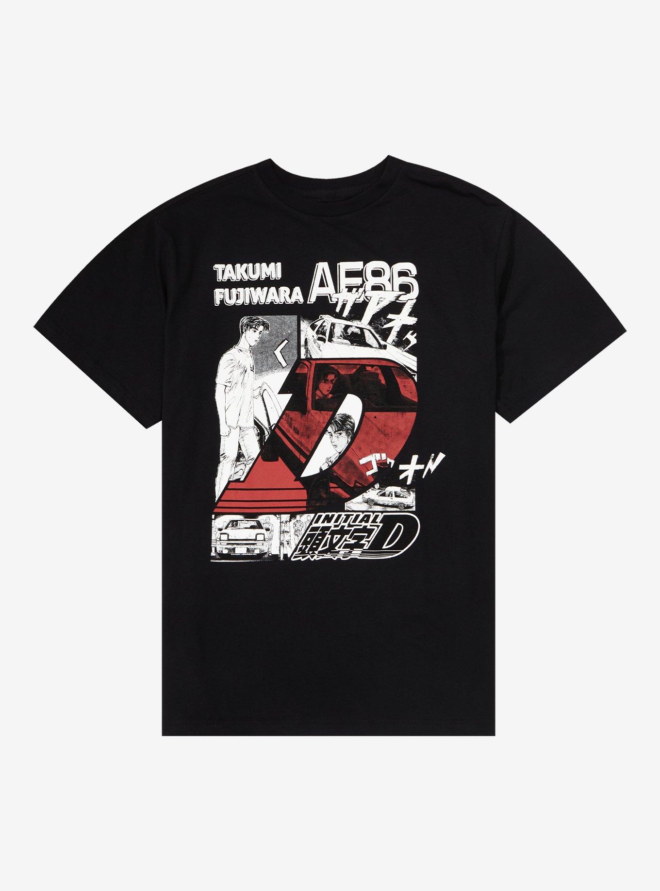 Initial D AE86 Takumi Fujiwara T-Shirt, BLACK, hi-res