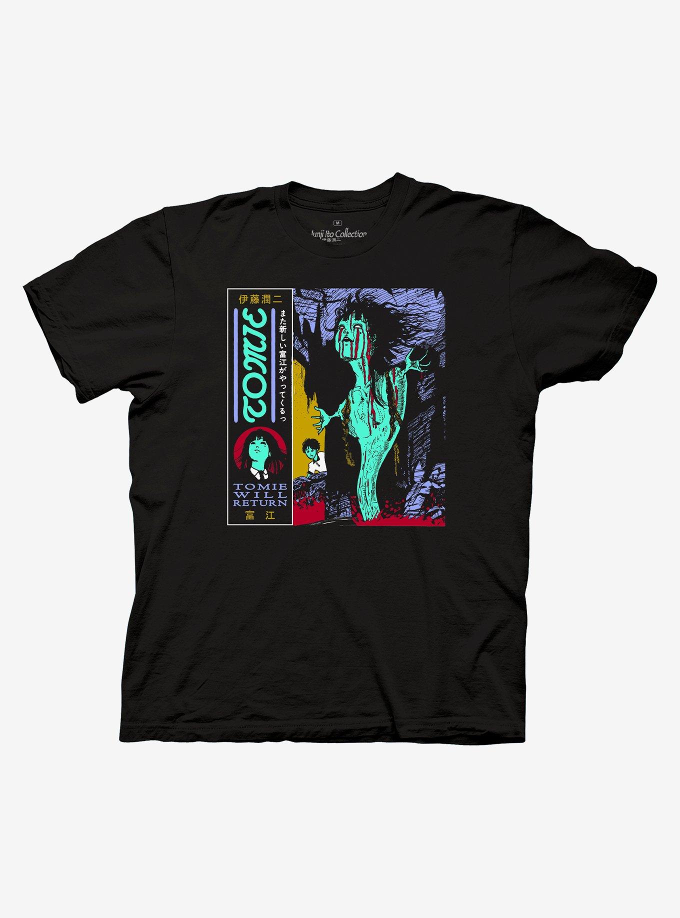 Junji Ito Tomie Will Return Vinyl Record T-Shirt, BLACK, hi-res