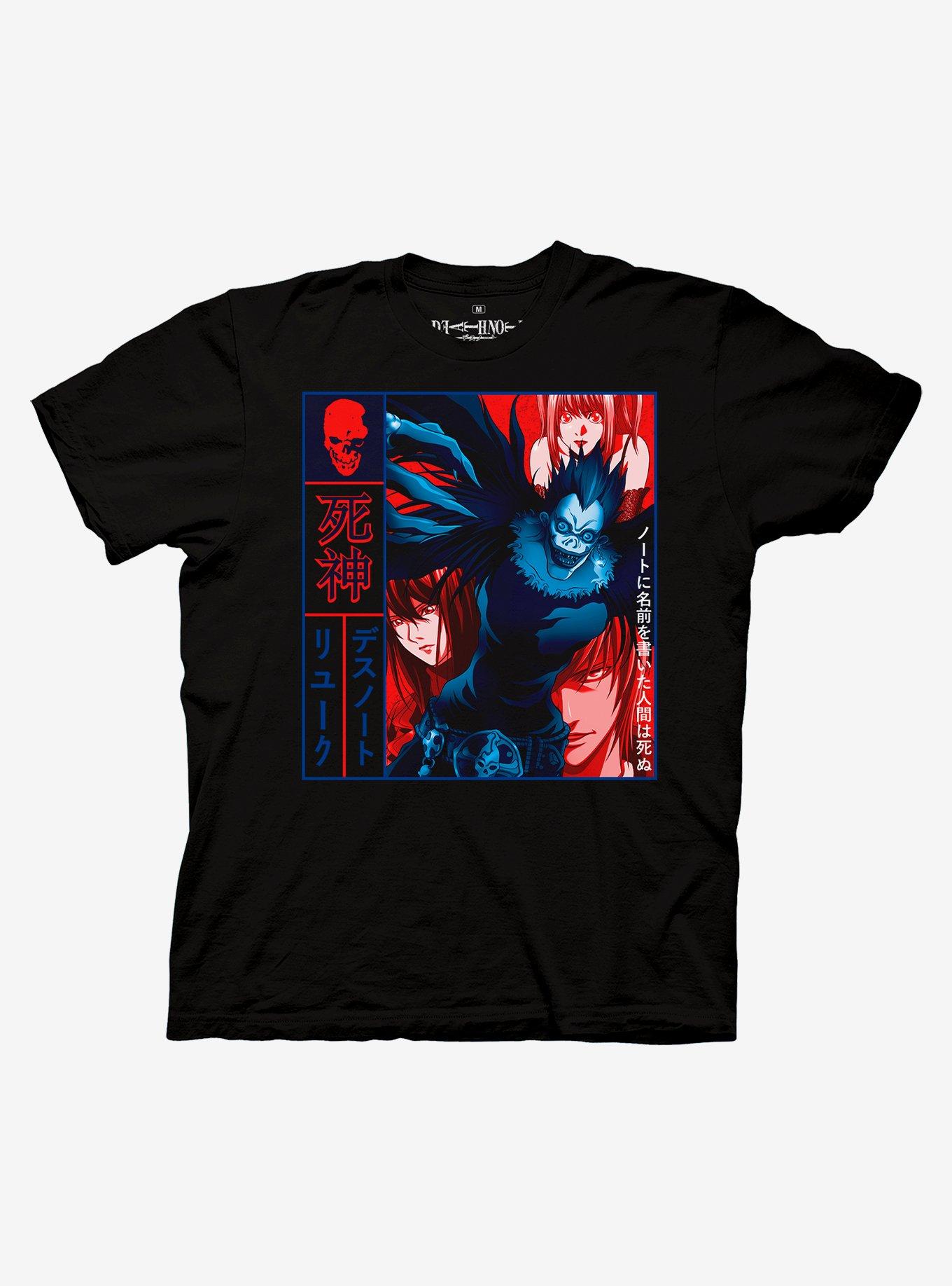 Death Note Collage Record Cover T-Shirt, BLACK, hi-res
