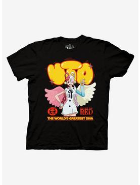 Plus Size One Piece Film: Red Uta Bubble Font T-Shirt, , hi-res